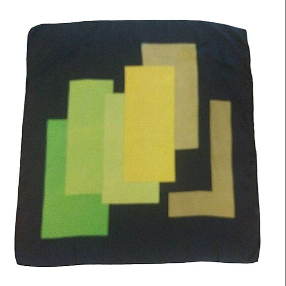 Vintage 💯 Silk Scarf Abstract Square - Picture 9 of 9
